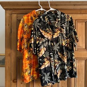 Mens Bundle of 2 Retro Trendy Hawaiian shirts